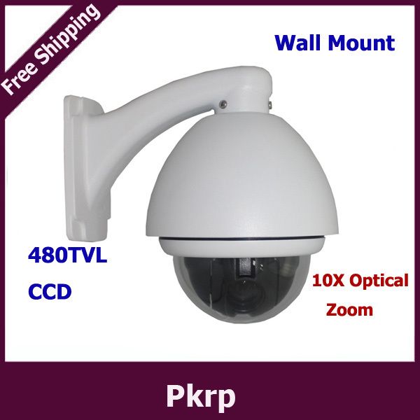 Waterproof Outdoor Mini Speed Dome Mini PTZ Camera CCTV 10X Optical Zoom 480TVL