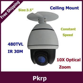 3.5" 480TVL indoor IR PTZ Camera with 10X zoom