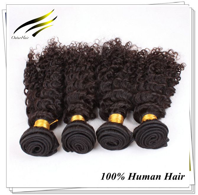 Indian Virgin Hair From India , Virgin Indian Hair Curly Outuo Hair