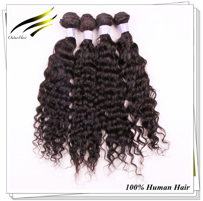 Indian Virgin Hair From India , Virgin Indian Hair Curly Outuo Hair