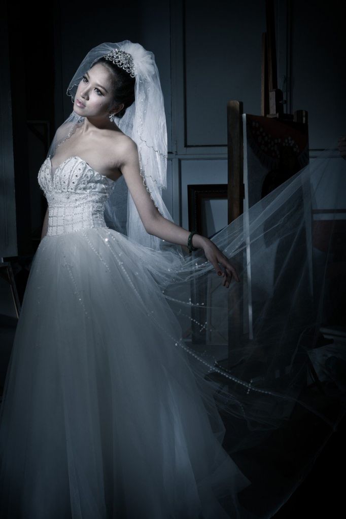 PA9-098 Luxurious Beading Organza Wedding Dress Bridal Gown