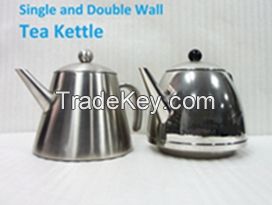 stailess steel double wall water kettle tea pot