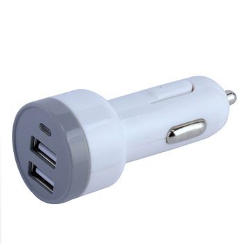 2 USB in Car Charger for iPad, with 2.1A Output Current, UV Oil and Polished Finishing