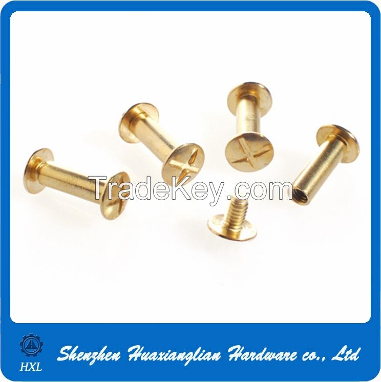 Brass chicago book binding screws from Chinese Manufacturer