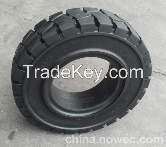 Easy-Fit Forklift Solid Tyre with ISO 5.00-8 6.00-9 7.00-12