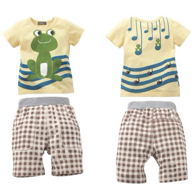 Children clothing suits stock wholesale baby boy brand new summer clothing sets stock high quality