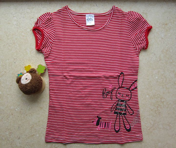 Children stock wholesale girl's spring clothing stocklots girl's long sleeves T-shirts cheap price