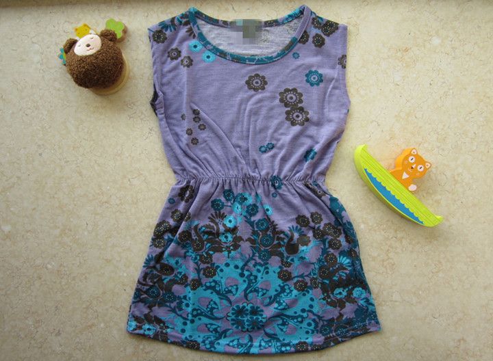 Children stock wholesale baby girl's cotton floral dress skirts