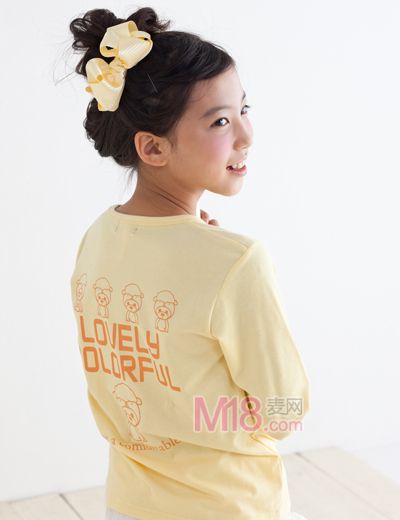 Children stock wholesale girl's spring clothing stocklots girl's long sleeves T-shirts cheap price