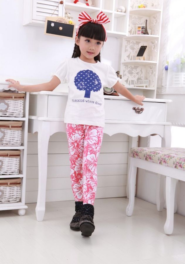 kid's girl trousers child summer leggings