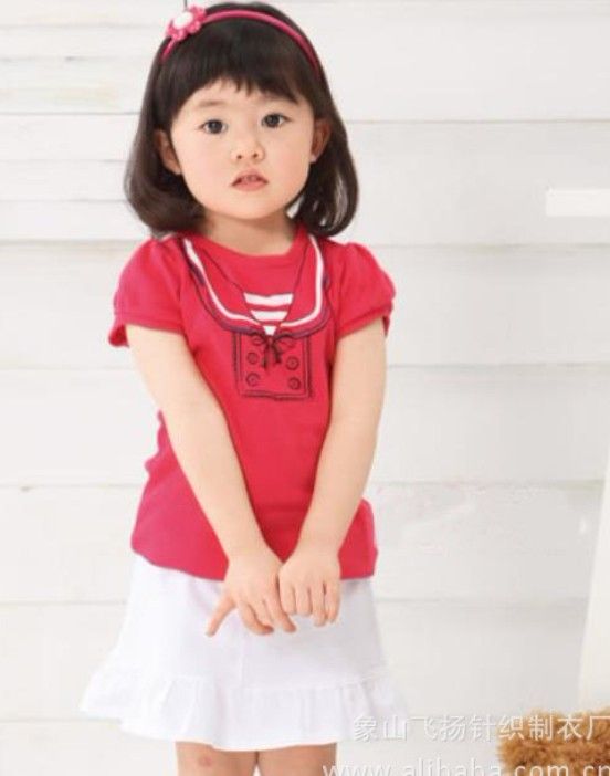 Girl summer clothing stock wholesale baby girl dress sets T-shirts and skirts