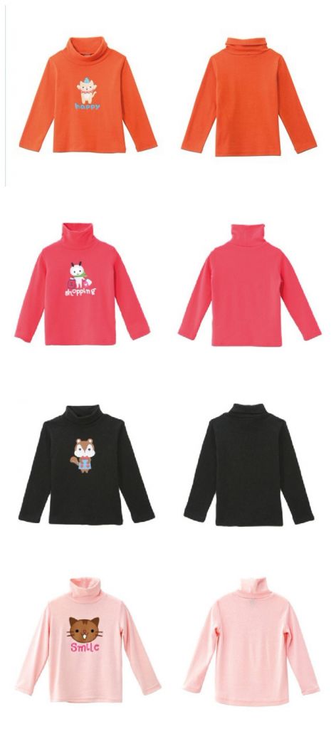 Children turtleneck thermal T-shirts kids winter underwear