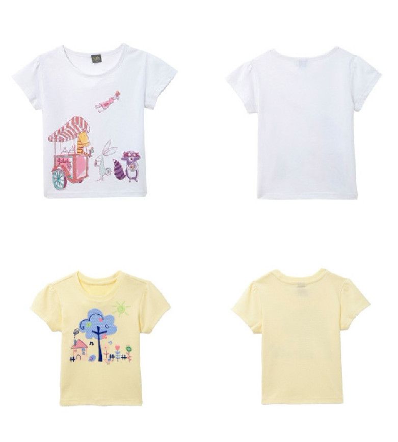 Girl cotton T-shirts kids cartoon clothing