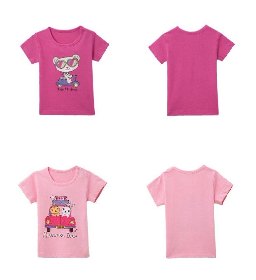 Girl cotton T-shirts kids cartoon clothing