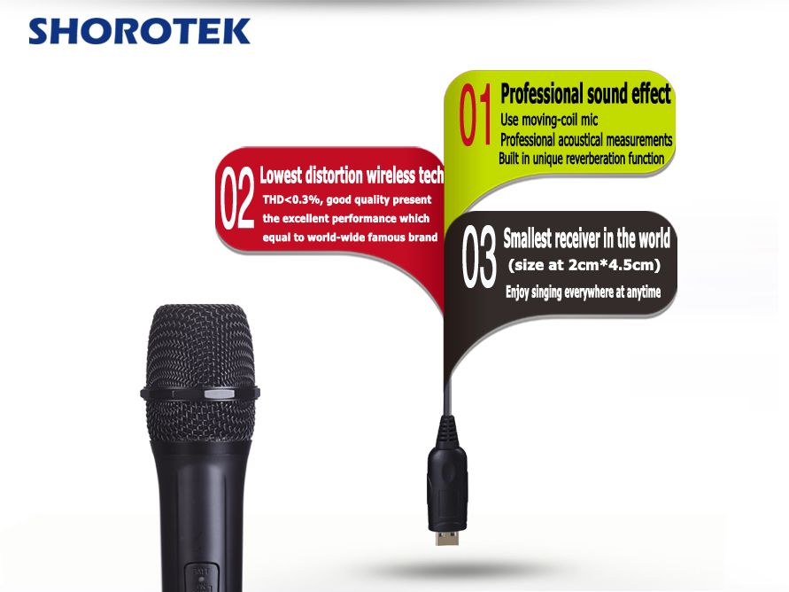 Own brand and own patent USB Receiver wireless microphone