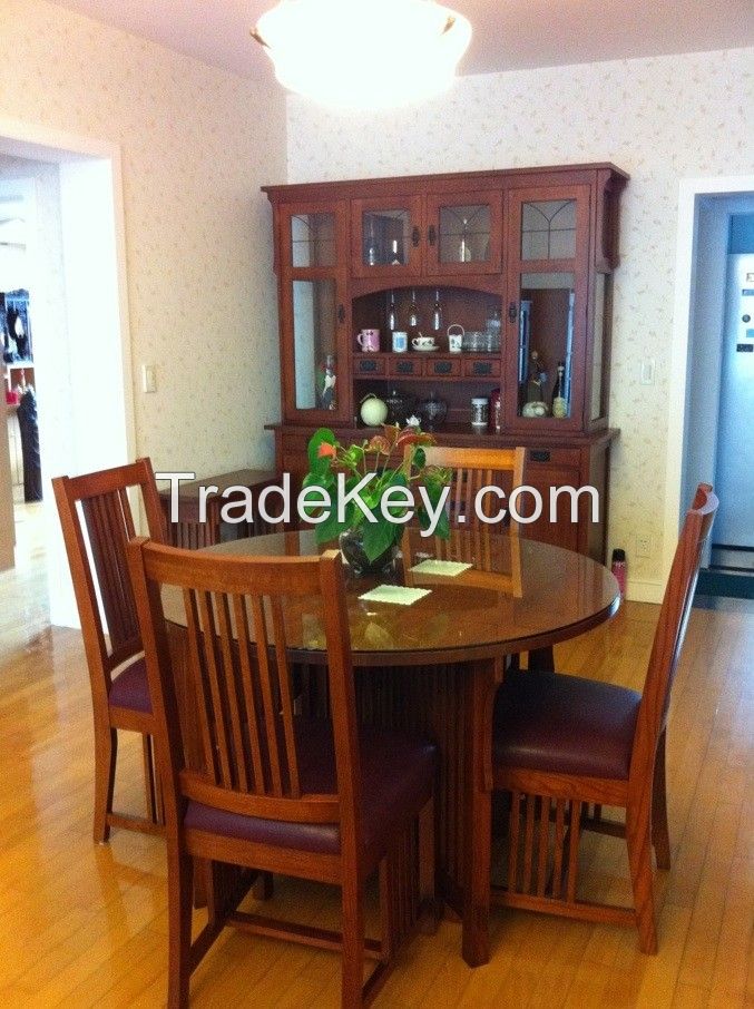 High Grade Dining Table Made of High Quality American Red Oak Table / American Style Dining Room Furniture