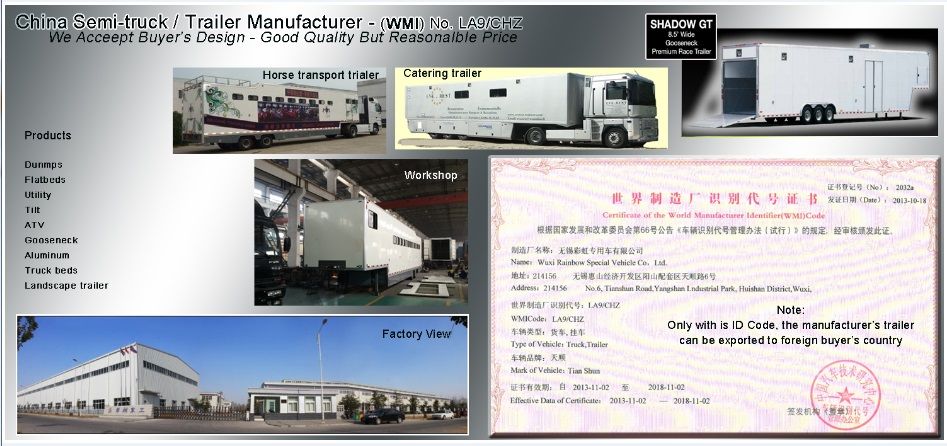 Trailer manufacturer from China    All kinds of trailers production