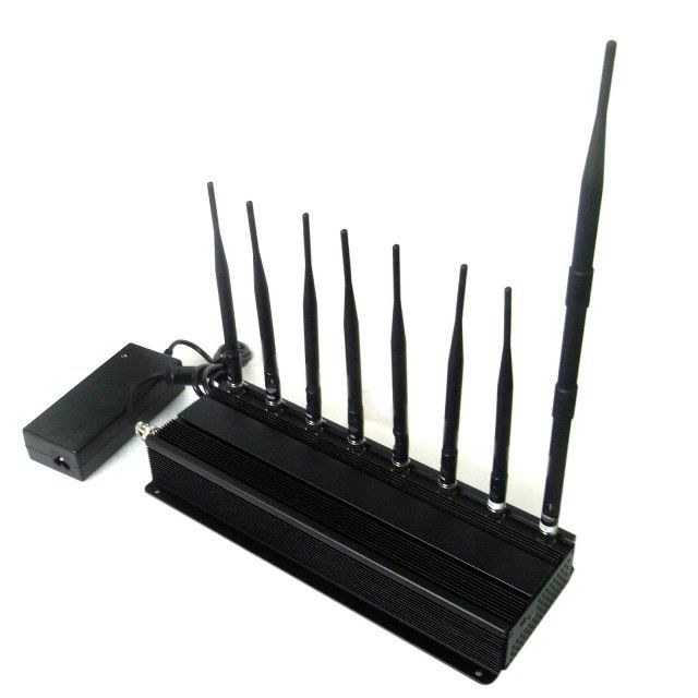 8 Antennas 4G Cell Phone Jammer GPS WiFi Jammer With UHF VHF LoJack Jammer