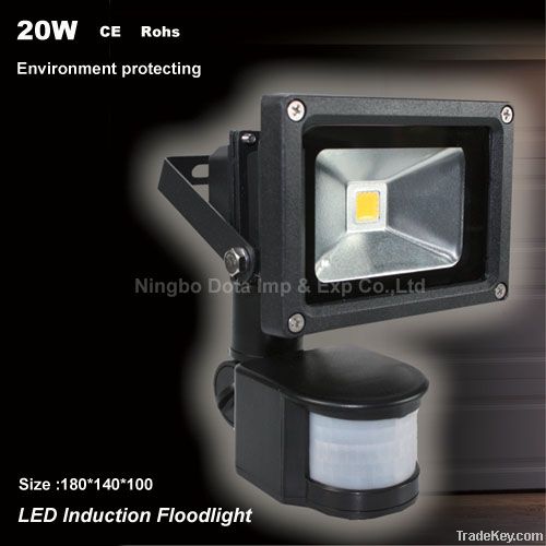 20W Waterproof Portable LED Induction Floodlight