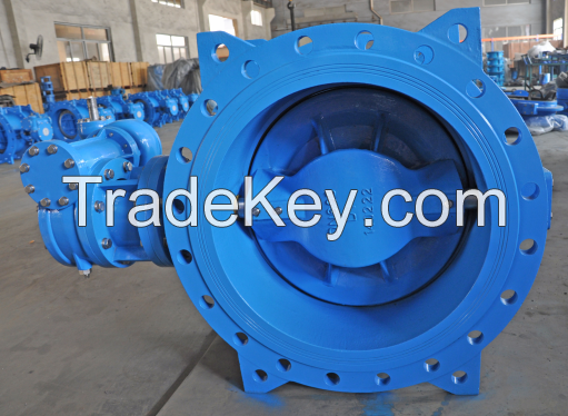 DOUBLE ECCENTRIC SOFT SEALING FLANGED BUTTERFLY VALVE