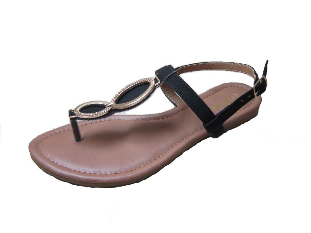 2014 summer new design flip-flop metallic flat sandal, girl,lady shoes
