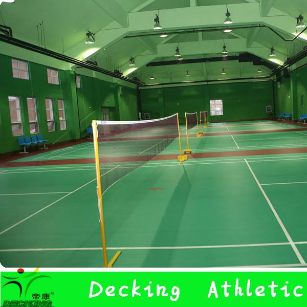 Interlocking plastic indoor badminton court