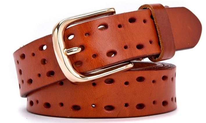 Korean Version Of The Retro Pure First Layer Of Leather Belt Wild Fashion Genuine Female Hollow