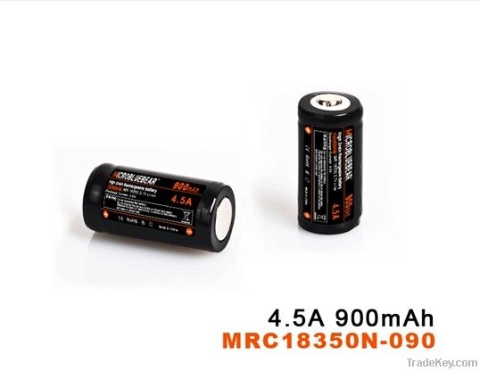 5C 4.5A 900mah 18350 Rechargeable battery