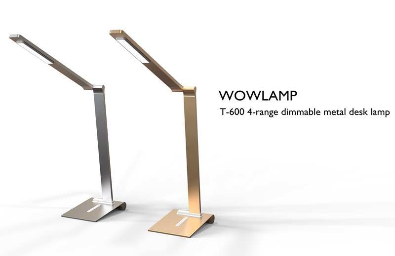 8W LED reading lamp with metal finish & touch dimmer