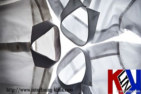 Super White Coated Collar Interlining For garment 100% Cotton--KLC251