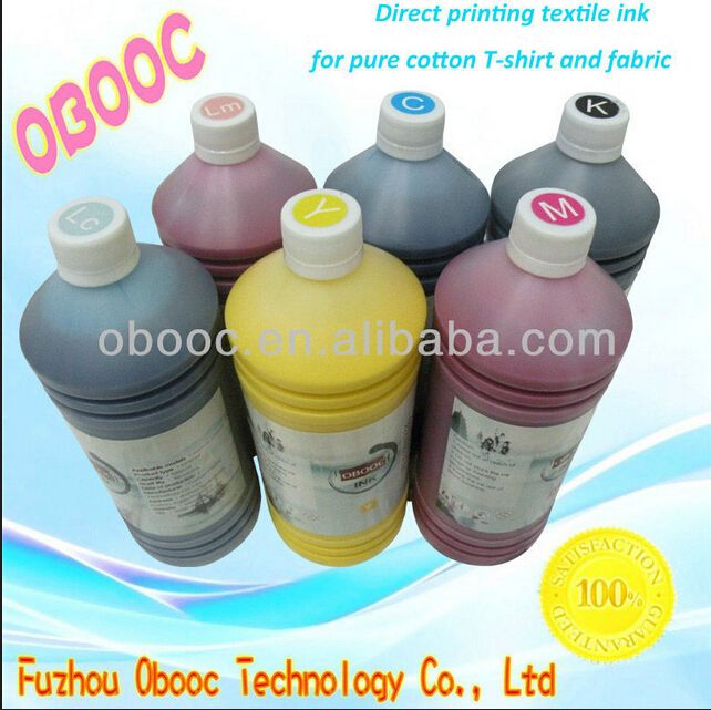 2014 New DTG Textile ink pigment ink for E-pson R1800, 1900, 4880,7880,9880 digital textile printing