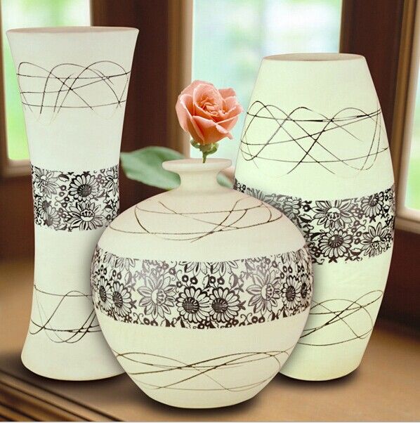 ceramic classcial home decoration big vase three set