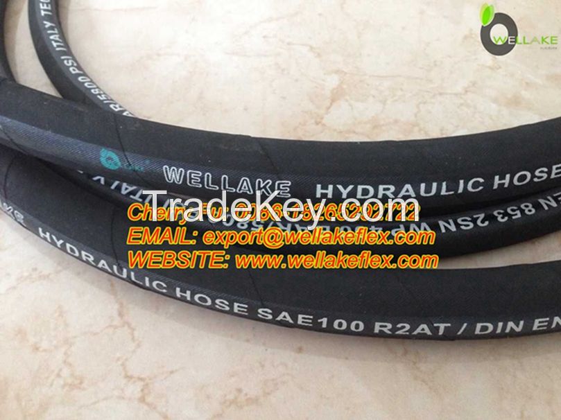 hydraulic hose rubber hose smooth surface, 2SN, 3/8"