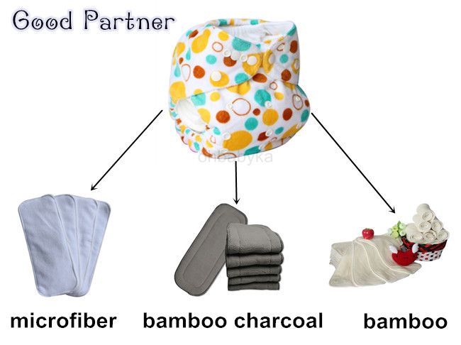 Ohbabayka waterproof Reusable double row snaps pocket cloth diaper