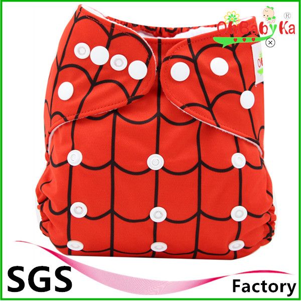 Ohbabayka waterproof Reusable double row snaps pocket cloth diaper