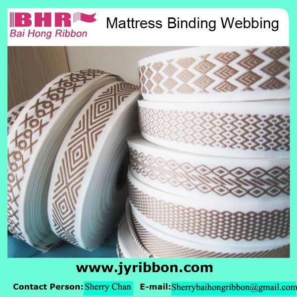 Various style and color pp polyester binding webbing for mattress