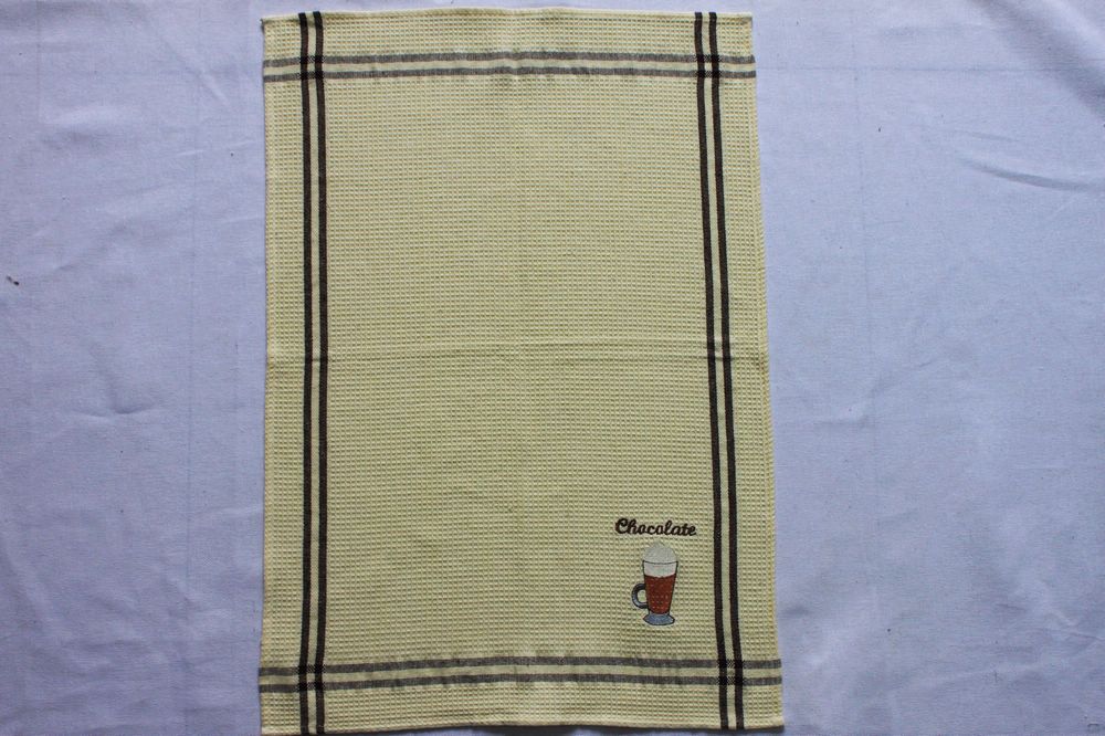 Embroidered tea towel