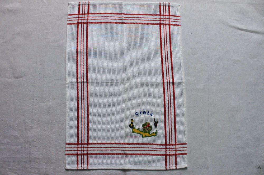 Embroidered tea towel