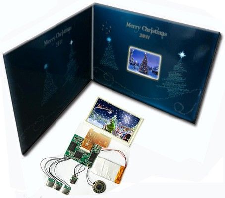 4.3 inch lcd video brochure for christmas