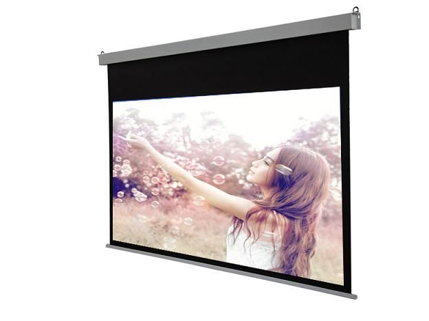 Wall Mount Motorized Projector Screen / High Ceiling Hanging Projector Screen