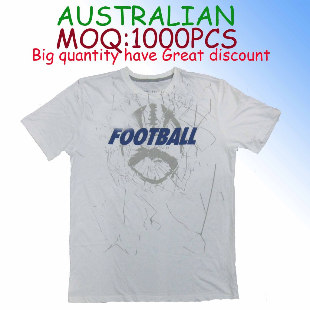 Men's short sleeve round neck t-shirt with customized printing in sports style 