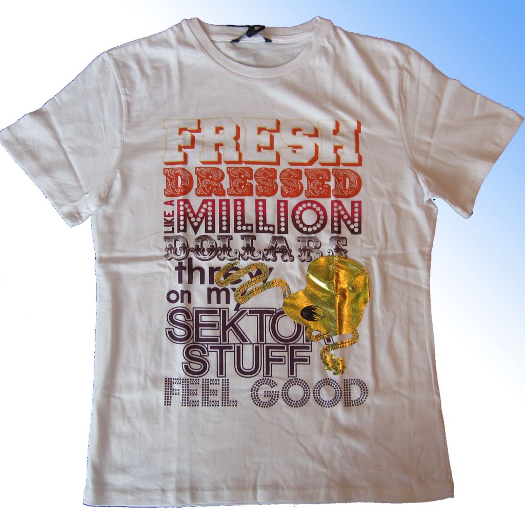 printed cotton/spandex  men's t-shirt