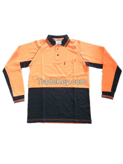 dri fit wholesale hivis long sleeve shirts in men's polo t-shirts orange