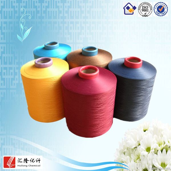 100% dope dyed polyester yarn dty