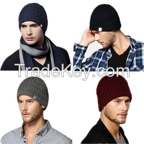 New Men's Winter Knit Ski Cap Beanie Knitting Wool Hats