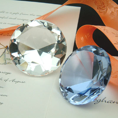 crystal diamond paperweight