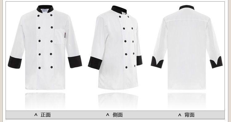 Unisex White Long Sleeve Chef Jacket&kitchen clothing jacket+colored chef coat<coat pant men suit