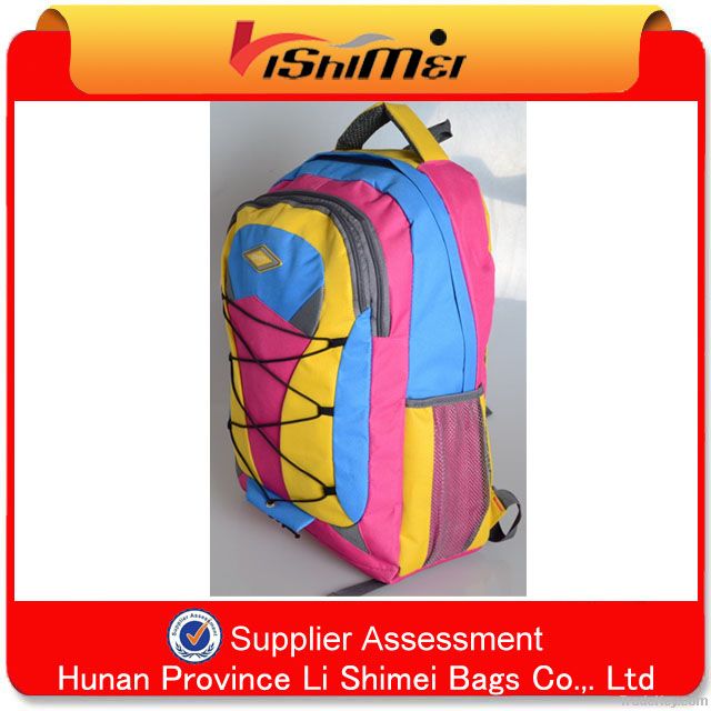 600D cheap colorful girls school backpack