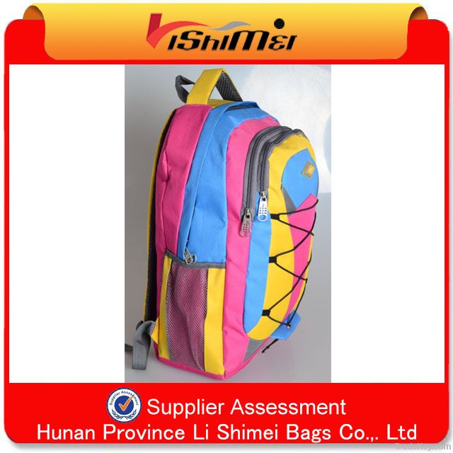 600D cheap colorful girls school backpack