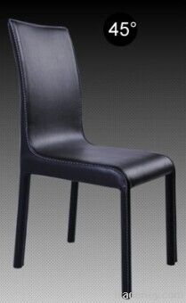 Black PVC Dining Chair